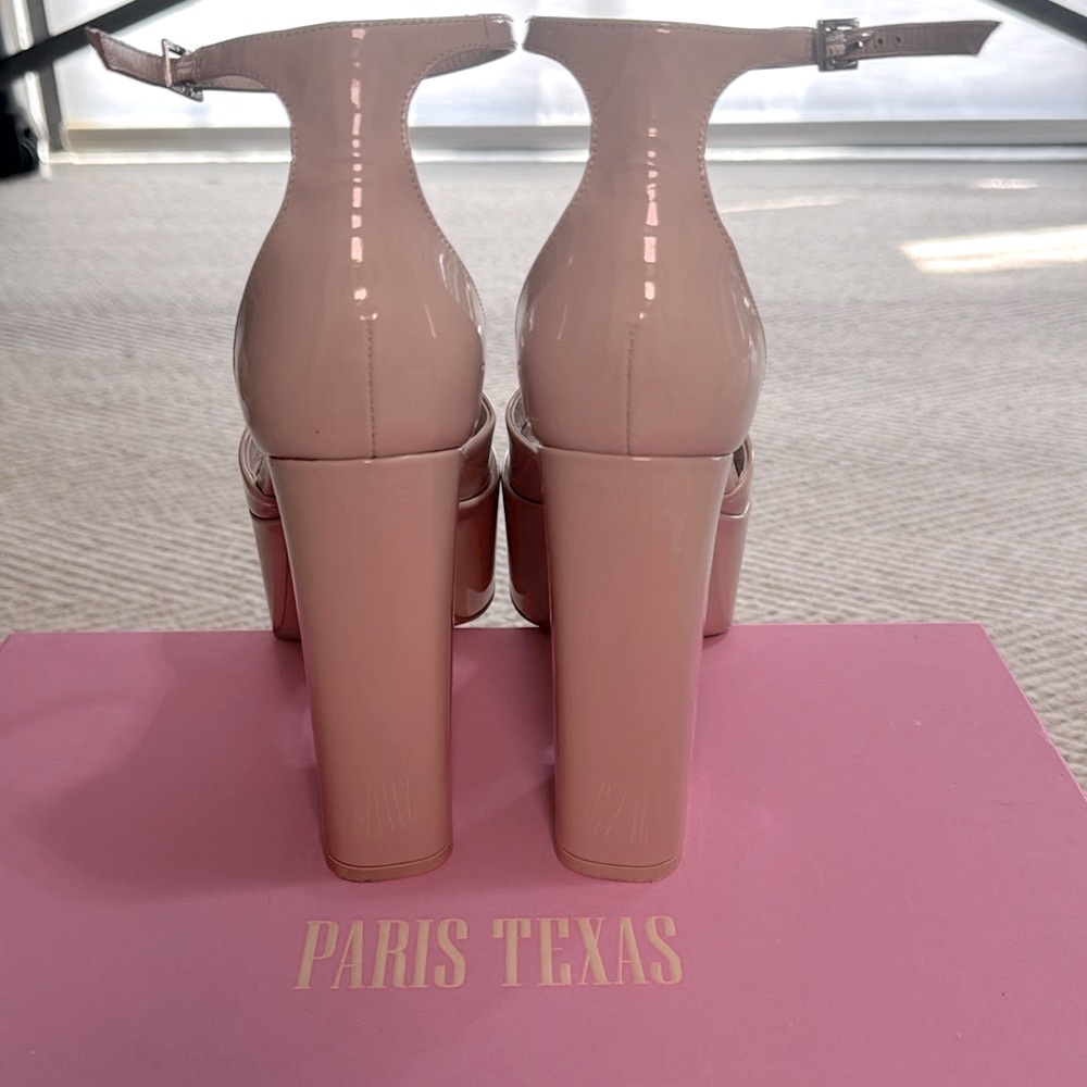 Paris Texas nude patent block high heels 9 - Picture 8 of 12